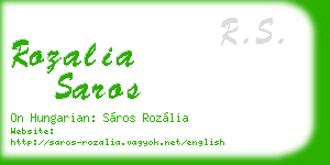 rozalia saros business card